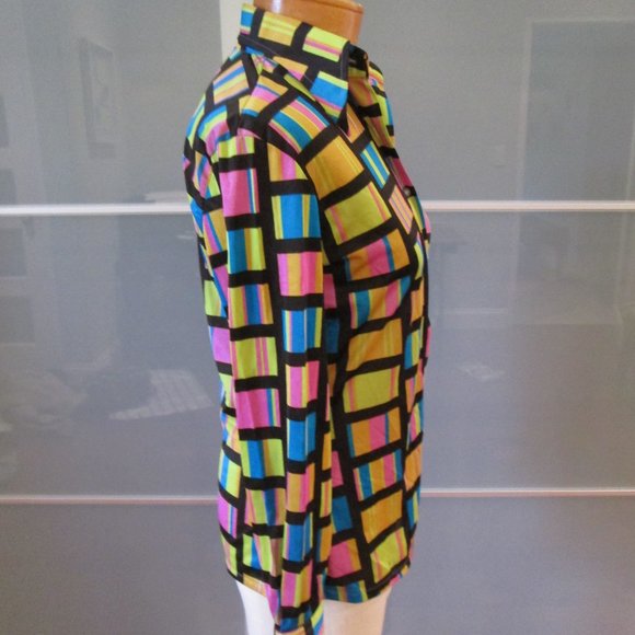 *SOLD* Vintage Marlboro 70s Disco Era Button Front Shirt - Picture 4 of 5